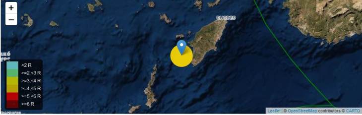 &Iota;&sigma;&chi;&upsilon;&rho;ή &sigma;&epsilon;&iota;&sigma;&mu;&iota;&kappa;ή &delta;ό&nu;&eta;&sigma;&eta; &laquo;&tau;&alpha;&rho;&alpha;&kappa;&omicron;ύ&nu;&eta;&sigma;&epsilon;&raquo; &tau;&eta; &Rho;ό&delta;&omicron;