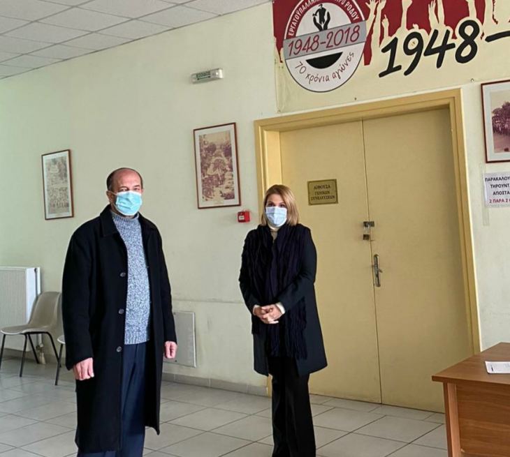 Η δημιουργία Τοπικής Διεύθυνσης Τεχνικών Επιθεωρητών στη Ρόδο, αντικείμενο της συνάντησης της Μίκας Ιατρίδη με τον Πρόεδρο του Σωματείου Οικοδόμων, Νίκο Τριπολίτη.