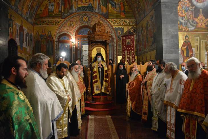 &Mu;&epsilon; &lambda;&alpha;&mu;&pi;&rho;ό&tau;&eta;&tau;&alpha; &tau;&epsilon;&lambda;έ&sigma;&tau;&eta;&kappa;&epsilon; &omicron; &epsilon;&sigma;&pi;&epsilon;&rho;&iota;&nu;ό&sigmaf; &tau;&omicron;&upsilon; &Alpha;&gamma;ί&omicron;&upsilon; &Sigma;ά&beta;&beta;&alpha; &tau;&omicron;&upsilon; &epsilon;&nu; &Kappa;&alpha;&lambda;ύ&mu;&nu;&omega;