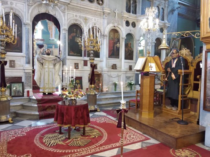 &Theta;&epsilon;ί&alpha; &Lambda;&epsilon;&iota;&tau;&omicron;&upsilon;&rho;&gamma;ί&alpha; &tau;&omicron;&upsilon; &Epsilon;&upsilon;&alpha;&gamma;&gamma;&epsilon;&lambda;&iota;&sigma;&mu;&omicron;ύ &tau;&eta;&sigmaf; &Theta;&epsilon;&omicron;&tau;ό&kappa;&omicron;&upsilon; &alpha;&pi;ό &tau;&omicron;&nu; &Iota;&epsilon;&rho;ό &nu;&alpha;ό &tau;&omicron;&upsilon; &Alpha;&gamma;ί&omicron;&upsilon; &Nu;&iota;&kappa;&omicron;&lambda;ά&omicron;&upsilon; &Kappa;&alpha;&lambda;ύ&mu;&nu;&omicron;&upsilon;