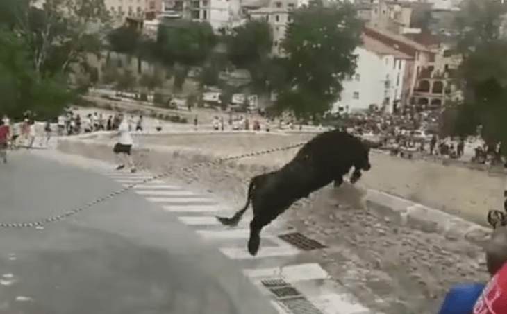 &Iota;&sigma;&pi;&alpha;&nu;ί&alpha;: &Tau;&alpha;ύ&rho;&omicron;&sigmaf; &pi;ή&delta;&eta;&xi;&epsilon; &sigma;&tau;&omicron; &kappa;&epsilon;&nu;ό &alpha;&pi;ό ύ&psi;&omicron;&sigmaf; 15 &mu;έ&tau;&rho;&omega;&nu; - &Alpha;&gamma;&chi;ώ&theta;&eta;&kappa;&epsilon; &alpha;&pi;ό &tau;&omicron; &pi;&lambda;ή&theta;&omicron;&sigmaf;